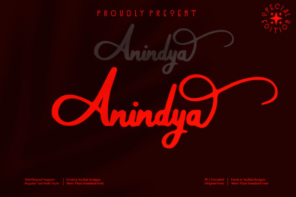 Anindya: A Handwritten Font for Craft Creations