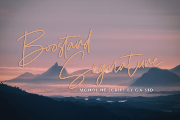 Boostard Signature: A Stylish Script Font for Editorial Design