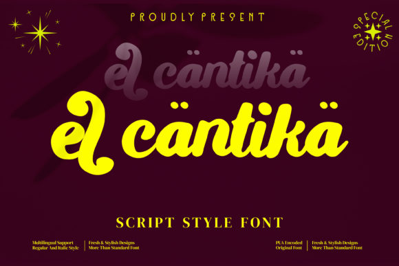 El Cantika: A Handwritten Font for Creative Branding Projects