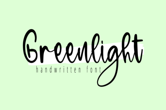 Greenlight: A Handwritten Font for Modern Editorial Design