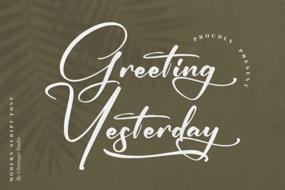 Greeting Yesterday Script Font for Handmade Projects