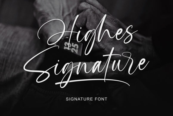 Highes Signature: A Modern Script Font for Editorial Elegance