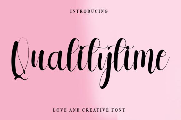 Qualitytime: A Handwritten Font for Modern Marketing