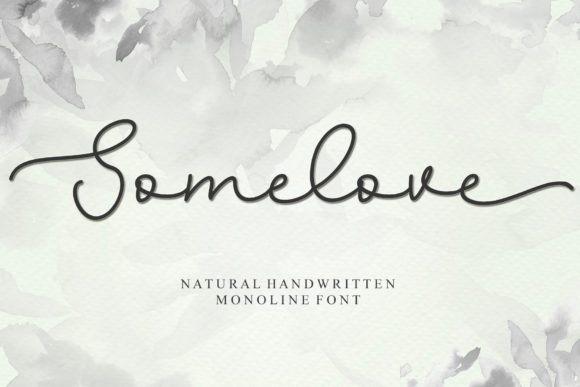 Somelove Script Font for Handmade Creations